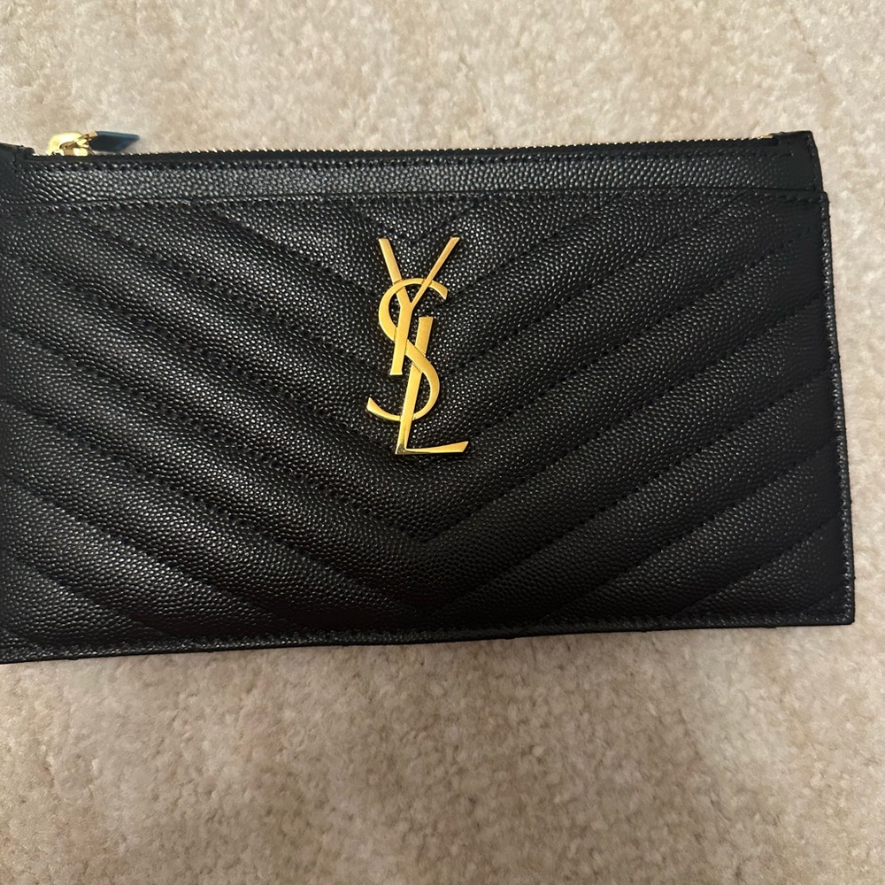 Small YSL Grain de Poudre Bill Pouch Wallet